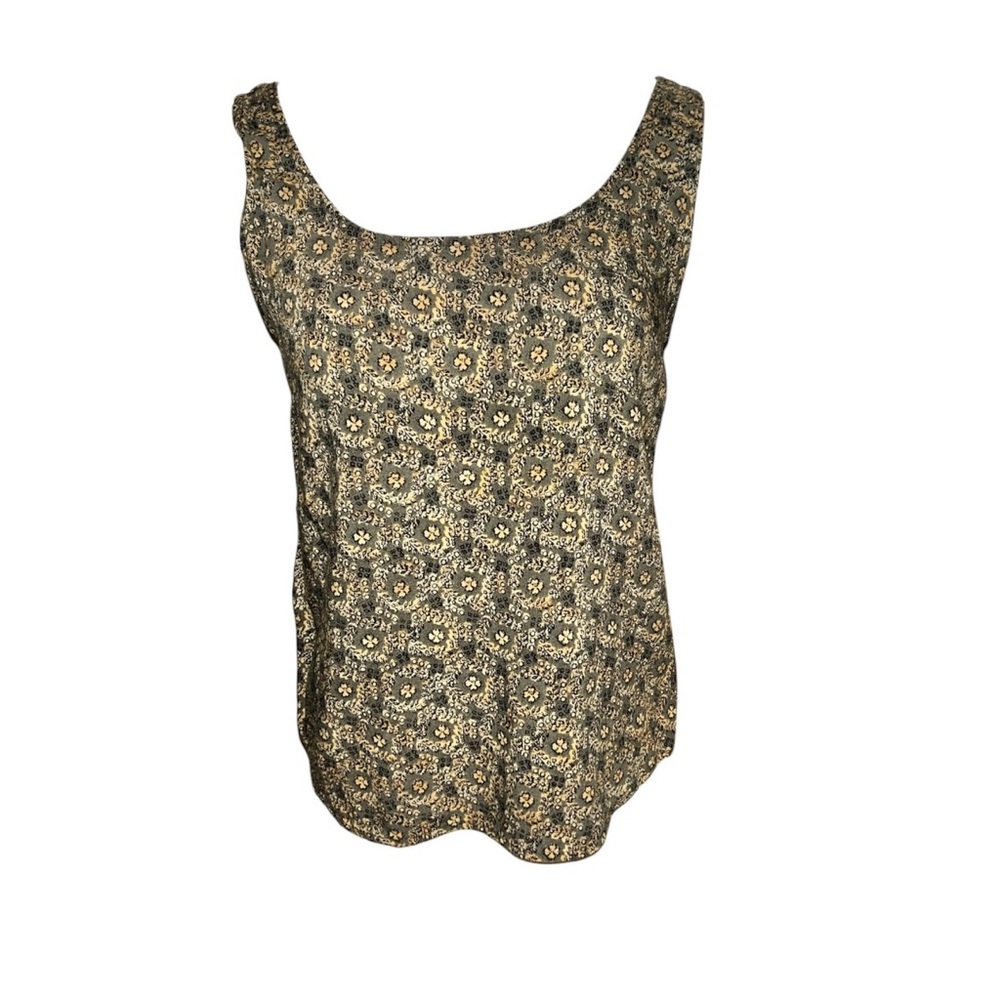 vintage 80s retro floral densely patterned women’s size small tank top